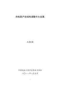 热电联产在结构调整中大发展