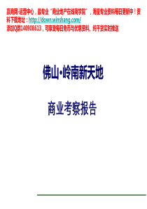 2014佛山岭南新天地商业考察报告(45页)