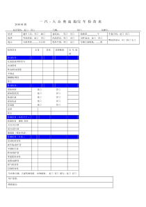 一汽大众奥迪接车检查表