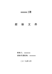 2019年安徽省公开招标招标文件模板