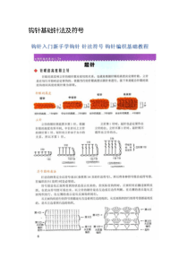 最全钩针基础针法及符号