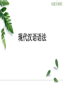 语文高中现代汉语语法