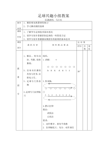 足球兴趣小组教案