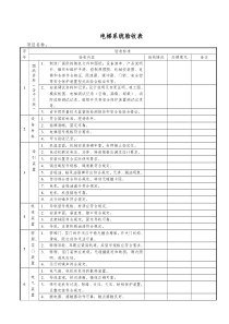 电梯系统验收明细表