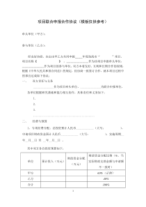 项目联合申报合作协议(模板仅供参考)