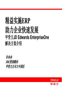 甲骨文-精益实施ERP助力企业快速发展