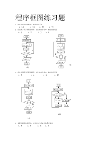 程序框图练习题有答案