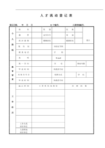 人才流动登记表最新