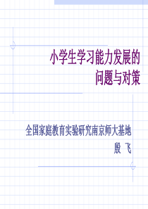 小学生学习能力发展的问题与对策讲课资料