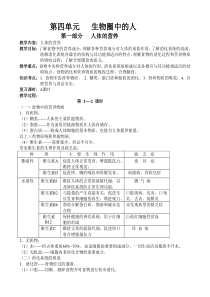 七年级生物下册复习教案