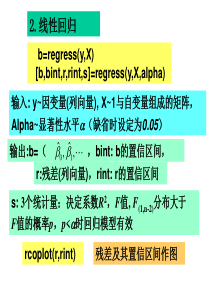 利用MATLAB进行多元线性回归