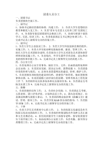 团委人员分工明细表