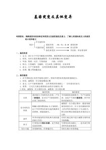 基因突变及其他变异(精品教案)