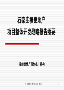 石家庄综合大型地产项目整体发展战略研究报告(XXXX年-