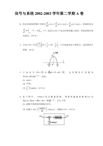 信号与系统期末考试1(含答案)