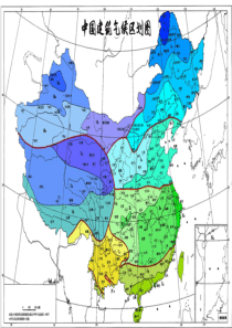 中国建筑气候区划图2005-彩版