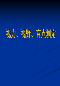 视力、视野、盲点的测定