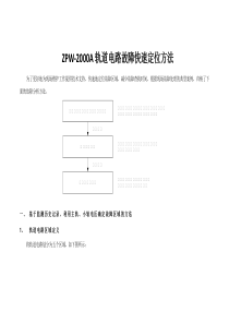 ZPW-2000A轨道电路故障快速定位方法