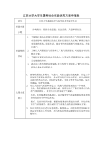 暑期社会实践优秀方案策划(三合一)