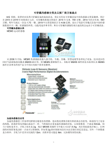 可穿戴传感器分类及主要厂商方案精选