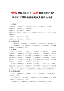 海宁市首届网络营销创业大赛活动方案(1)