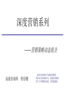 深度营销系列――营销策略动态组合