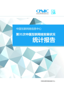 第31次中国互联网络发展状况统计报告全文发布-浙江数据