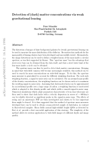 Detection of (dark) matter concentrations via weak