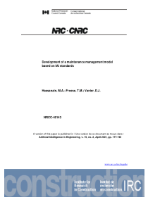 Development of a maintenance management model base