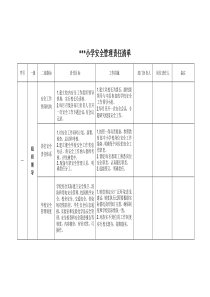 学校安全责任清单