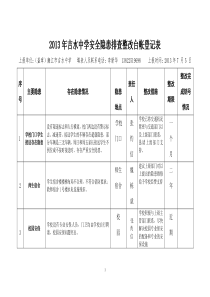 学校安全隐患排查台账