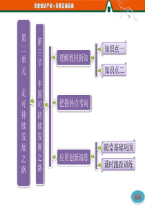 第二单元第三节中国可持续发展之路