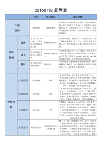 股票复盘表