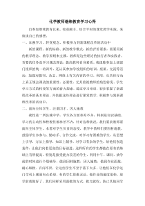 化学教师继续教育学习心得