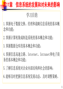 管理信息系统：第十一章 信息系统的发展和对未来的影响