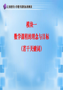 小学数学课程标准解读-专题一PPT