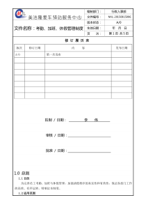 考勤休班管理制度