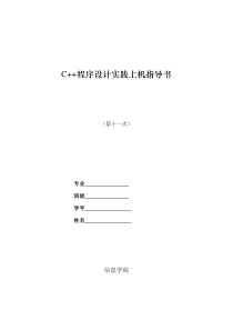 C++程序设计实践指导书11