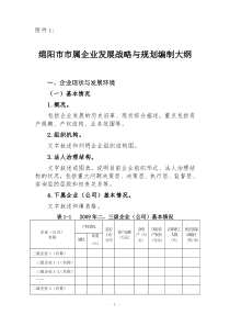 绵阳市市属企业发展战略与规划编制大纲