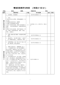 噎食的急救评分标准