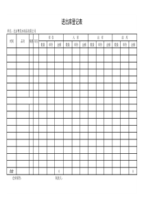 仓库材料进出库表格