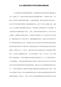 自主创新是我国未来科技发展的战略选择doc15