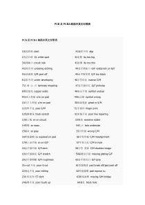 PCB及PCBA缺陷中英文对照表