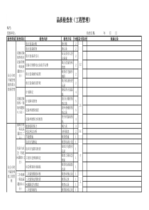 品质检查表(工程管理)