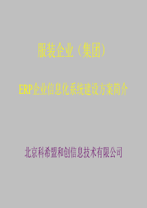 28服装企业(集团)ERP企业信息化系统建设方案简介