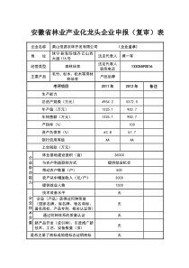 省级龙头企业申报表