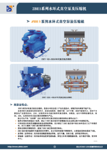 水环真空泵说明书2be1