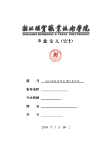 安吉风行家具有限公司财务分析