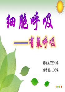 人教版教学课件[名校联盟]陕西省澄城王庄中学高一生物《细胞呼吸―有氧呼吸-》课件