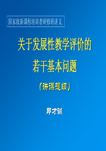 语文试题练习题教案学案课件关于发展性教学评价的